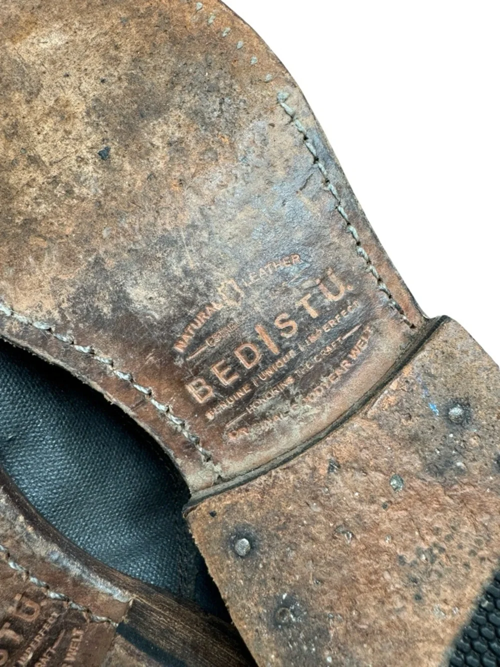 Bed Stu | Eden Distressed Cap Toe Laceless Oxfords in Gray 7 Cobbler Series